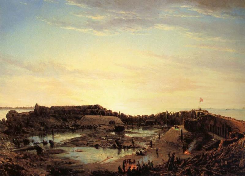 Conrad Wise Chapman Fort Sumter Interior at Sunrise Dec.9.1864 France oil painting art